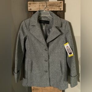 New with tags Marc New York Classic Gray Pea Coat  size small